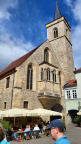 Evangelische Methodisten Kirche am Ende/Anfang (je nach Betrachtung) der Krämerbrücke. 